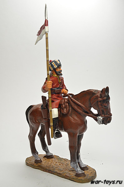 Коллекционный оловянный солдатик. Масштаб 1:32 - высота всадника 54 мм