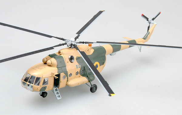 Коллекционная модель Вертолёт Ми-8Т, Украина изготовлена из пластика, что позволяет более детально отлить все даже мелкие детали. Детализация у пластиковых моделей намного выше, нежели у моделей из металла. 