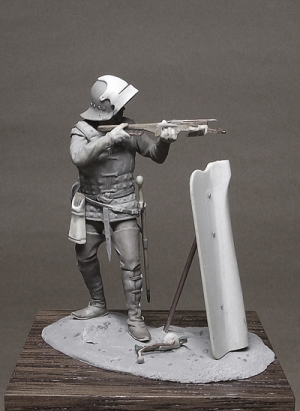 Оловянный солдатик, белый металл (набор для сборки из 22 деталей). Размер 54 мм (1:30)