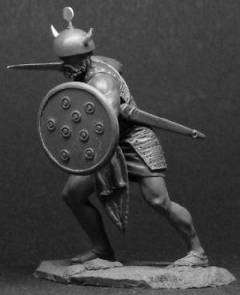  Оловянный солдатик, белый металл (набор для сборки из 8 деталей). Размер 54 мм (1:30)