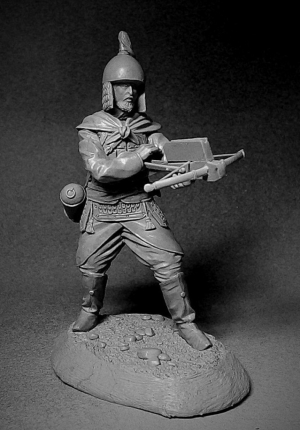 Оловянный солдатик, белый металл (набор для сборки из 9 деталей). Размер 54 мм (1:30)