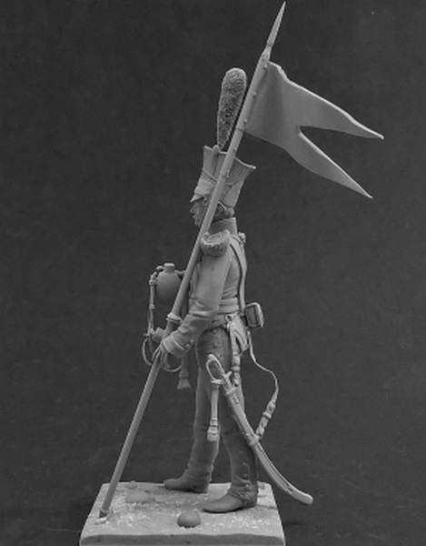 Оловянный солдатик, белый металл (набор для сборки из 12 деталей). Размер 54 мм (1:30) 