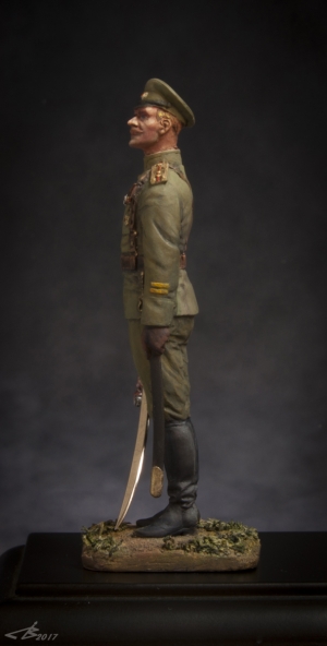  Оловянный солдатик, белый металл (набор для сборки из 8 деталей). Размер 54 мм (1:30).
