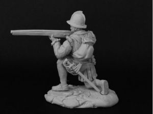 Оловянный солдатик, белый металл (набор для сборки из 8 деталей). Размер 54 мм (1:30) 