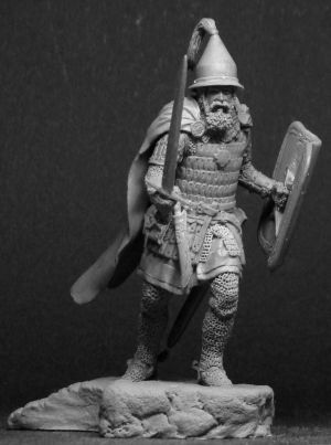 Оловянный солдатик, белый металл (набор для сборки из 14 деталей). Размер 54 мм (1:30)