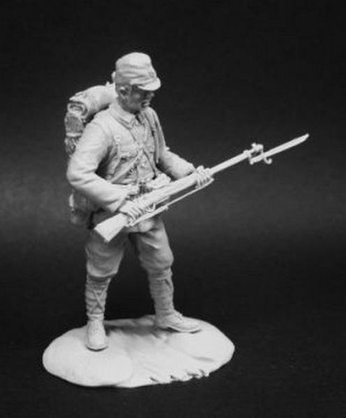  Оловянный солдатик, белый металл (набор для сборки из 13 деталей). Размер 54 мм (1:30)