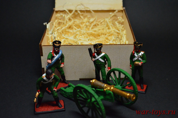 Набор оловянных солдатиков 54 мм в подарочной коробке