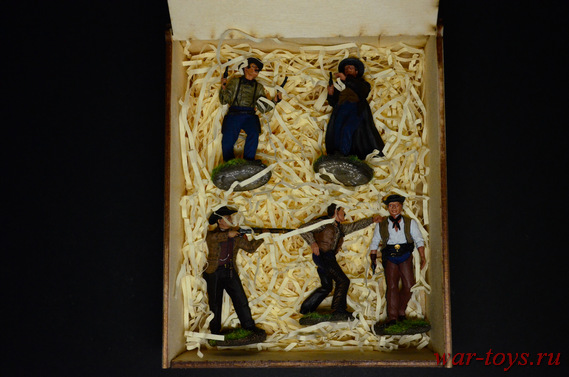 Набор оловянных солдатиков 54 мм в подарочной коробке