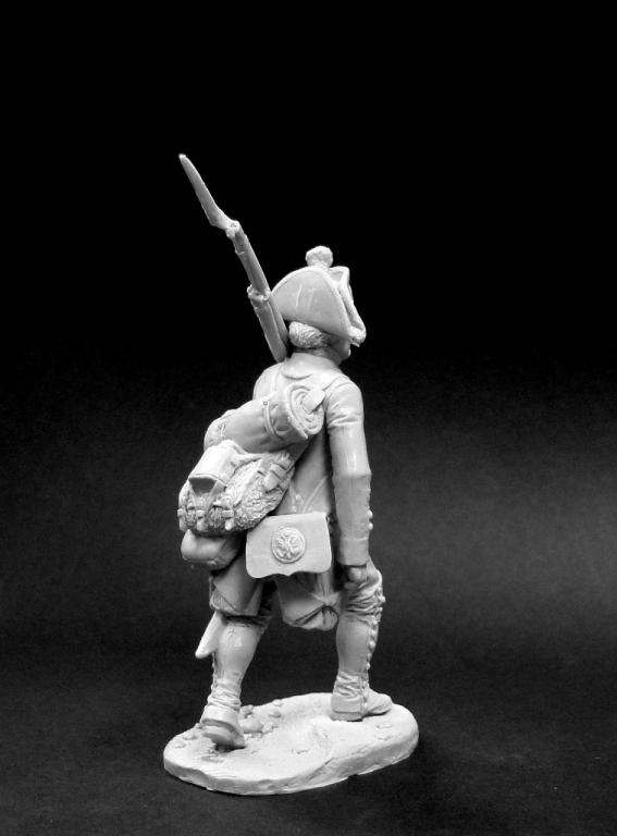 Оловянный солдатик, белый металл (набор для сборки из 9 деталей). Размер 54 мм (1:30)