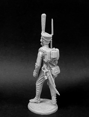 Оловянный солдатик, белый металл (набор для сборки). Размер 54 мм (1:30) 3 варианта голов, 2 варианта рук