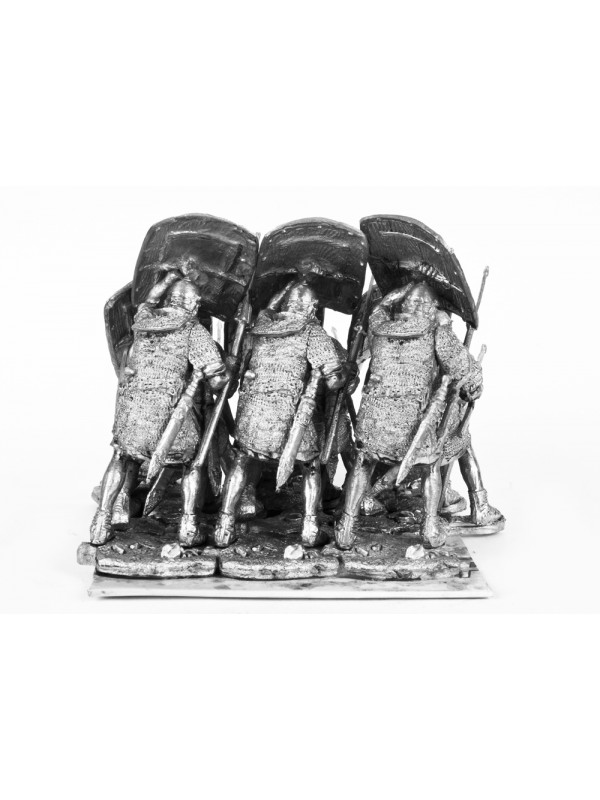Оловянная миниатюра. Чернение. Высота солдатиков 54 мм